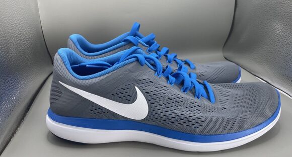 Nike Flex 2016 Run RN Mens 9.5 Gray Blue 830369-004 VNDS